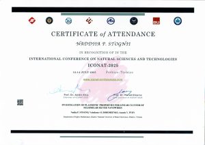 Участь у VII INTERNATIONAL CONFERENCE ON NATURAL SCIENCES AND TECHNOLOGIES (ICONAT-2025)